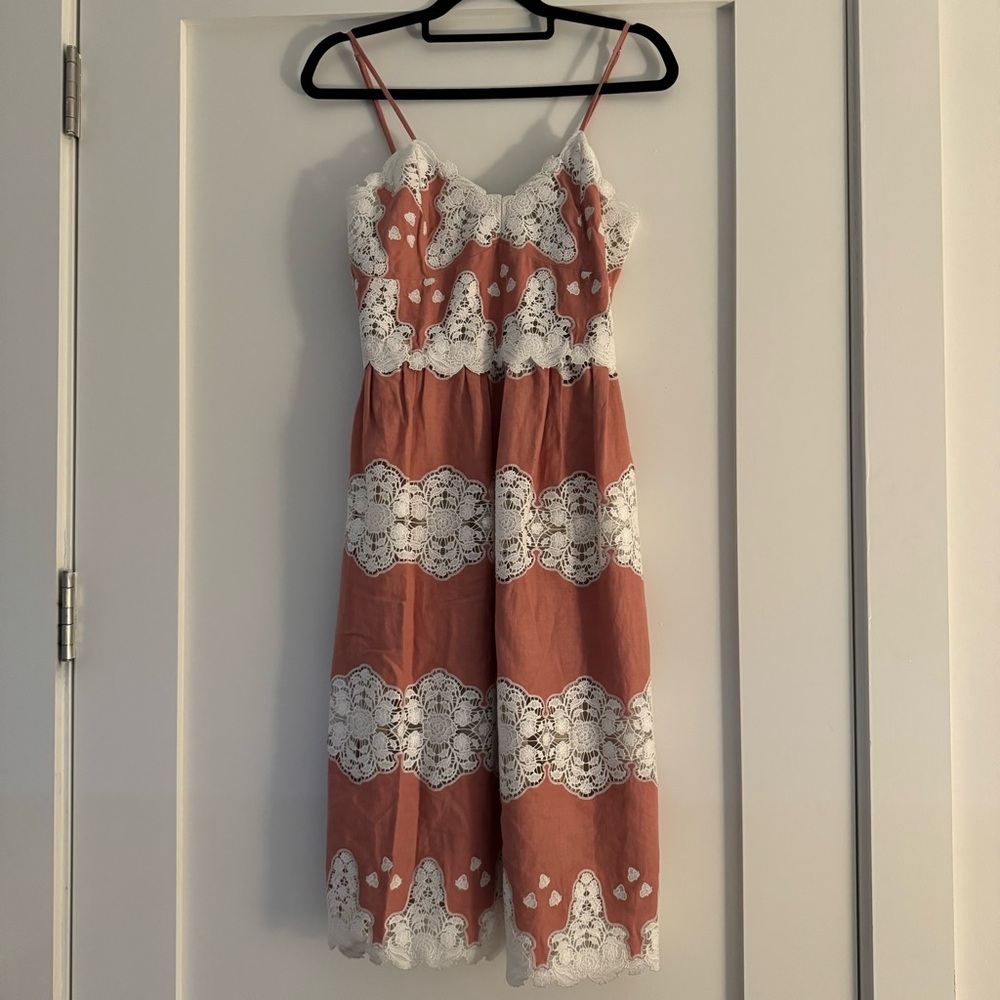 Miguelina Crochet Midi Dress